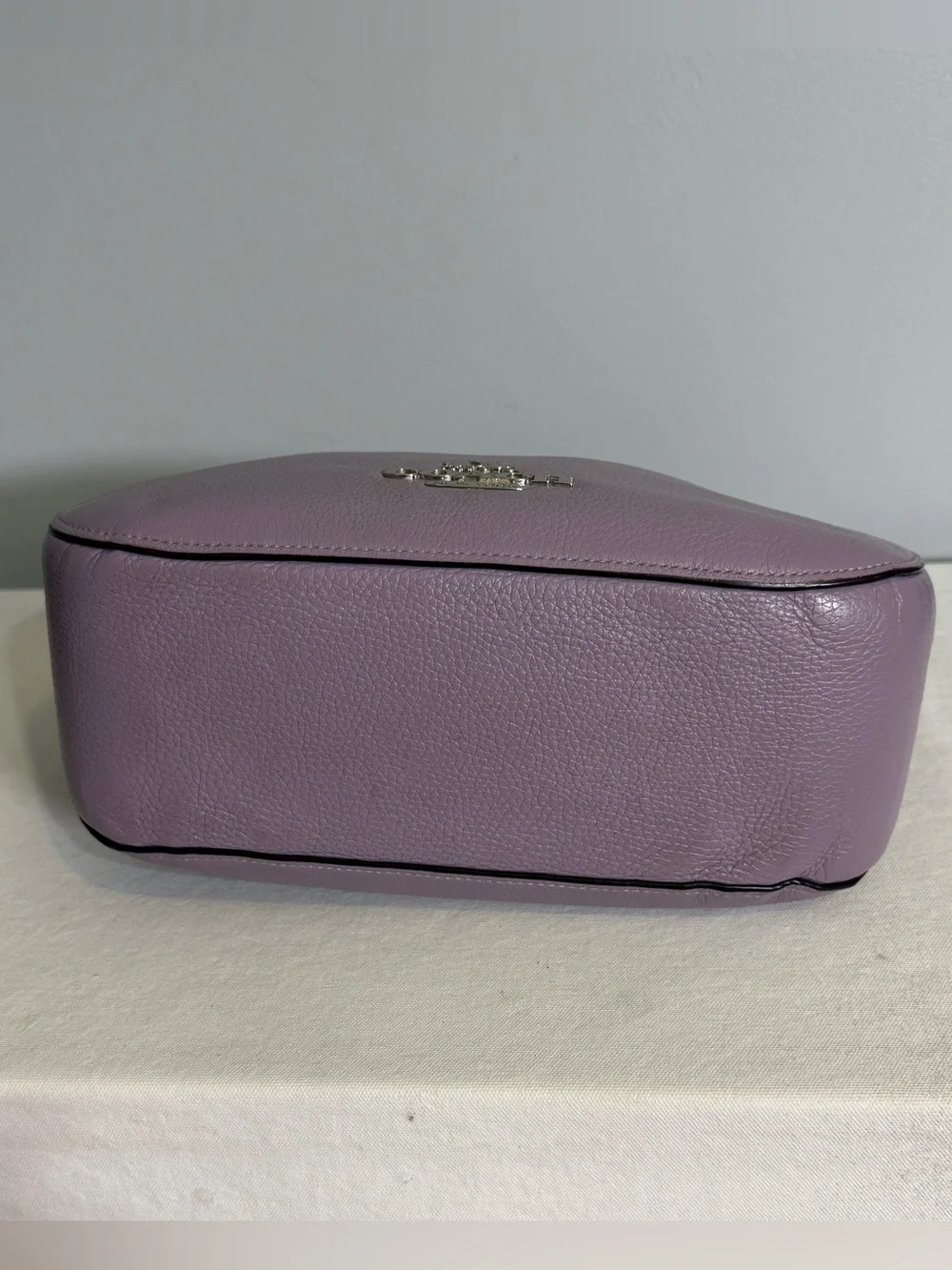 Coach Jes Hobo Shoulder Bag Lilac Purple Pebbled Leather F76695